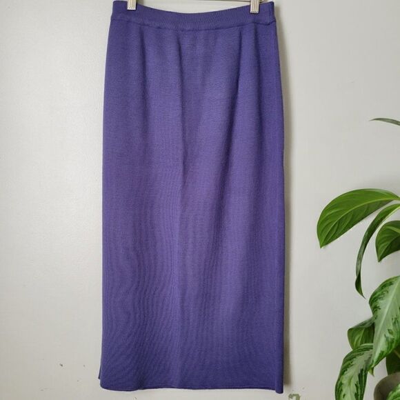 EUC PAPELL PETITES WOOL BLEND LAVENDER MAXI SKIRT SIZE MEDIUM PETITE - Picture 1 of 9